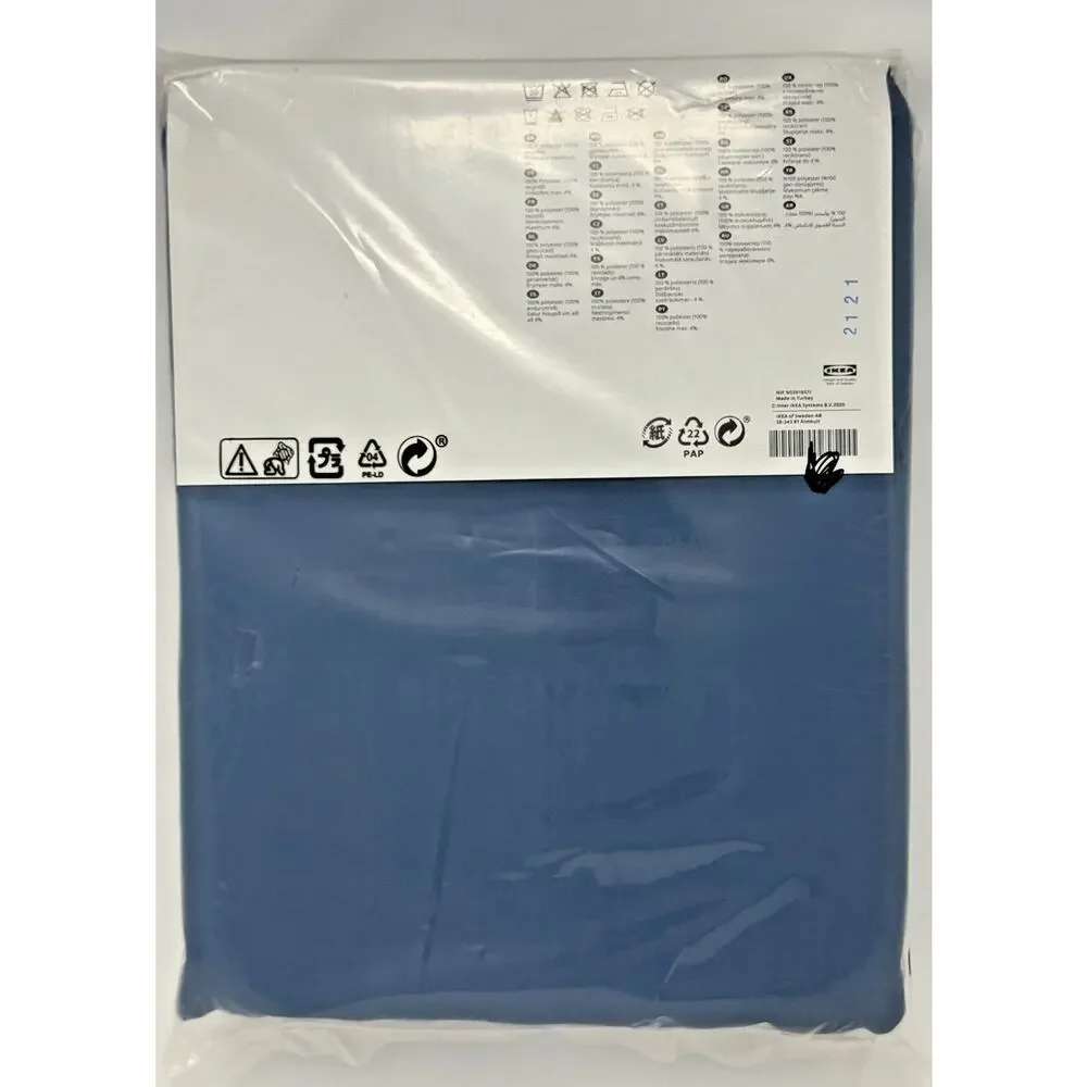 IKEA HILLEBORG Room Darkening Curtains Blue 57